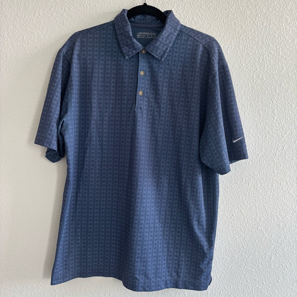 Nike Dry Fit Men's Blue Golf Polo Shirt